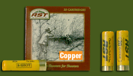 20 Ga. • 2 1/2" • Lite • Vel. 1125 • 7/8 oz. Load • Copper Shot 