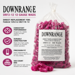 DOWNRANGE DRF3 12 Ga Wads 